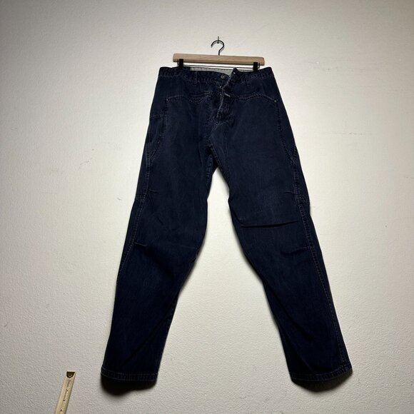 VTG Marithe Francois Girbaud Men 38x32 Baggy Denim Jean Pant Black Designer - Picture 1 of 15